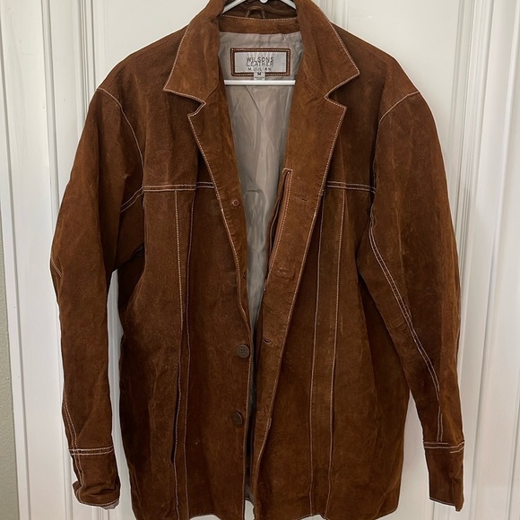 Wilsons Leather Other - Wilson's Leather Jacket chocolate Brown Suede Size Medium Men's Vintage